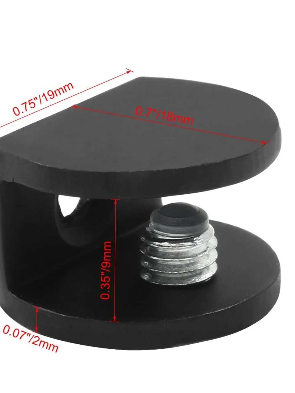 Litoexpe 8pcs Adjustable Frameless Glass Shelf Bracket, Aluminum Alloy Shower Cl